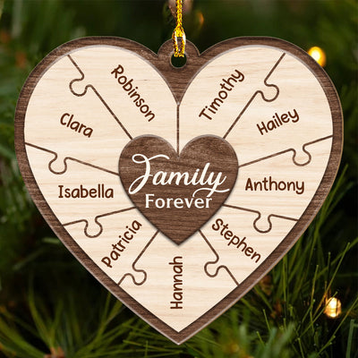 Together We Make Family - Personalized Custom 1-layered Wood Ornament