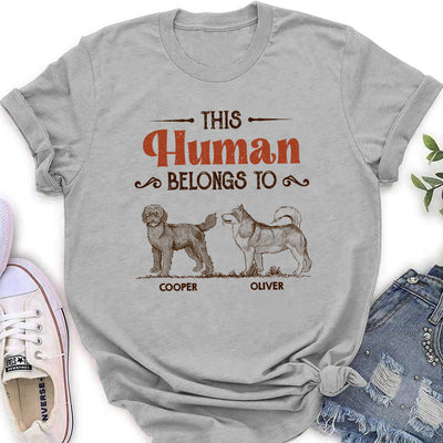 Human And Dog - Personalized Custom Women's T-shirt