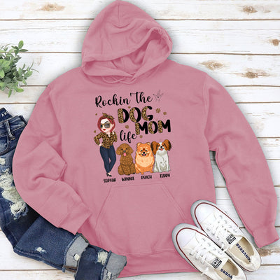 Rockin' The Dog Mom Life - Personalized Custom Hoodie