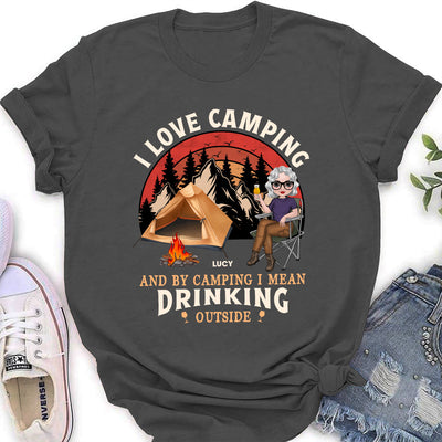 Drinking Outside - Personalized Custom Women's T-shirt