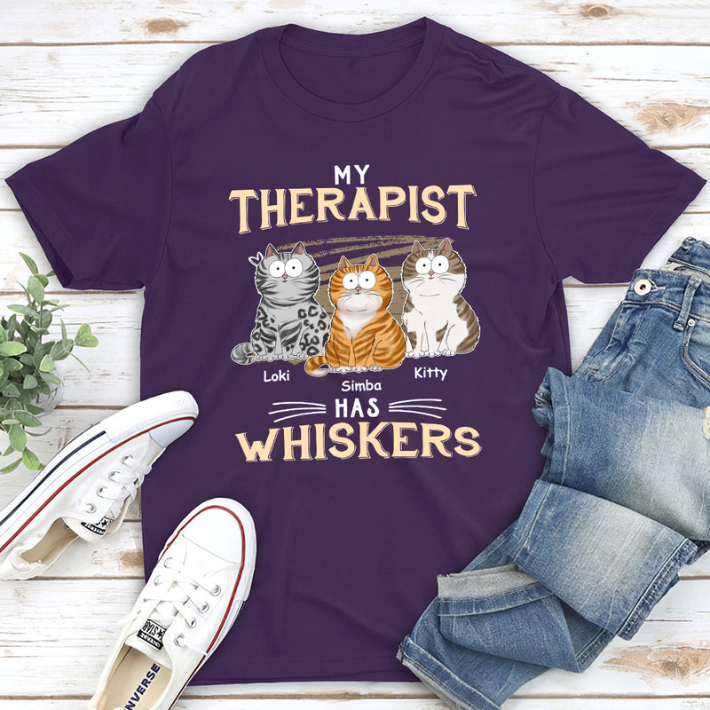 My Therapist Has Whiskers - Personalized Custom Premium T-shirt