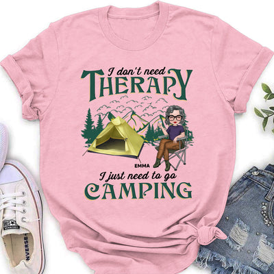Therapy Camping - Personalized Custom Women's T-shirt