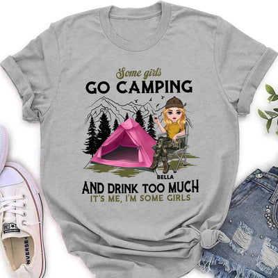 Camping And Drink - Personalized Custom Women's T-shirt