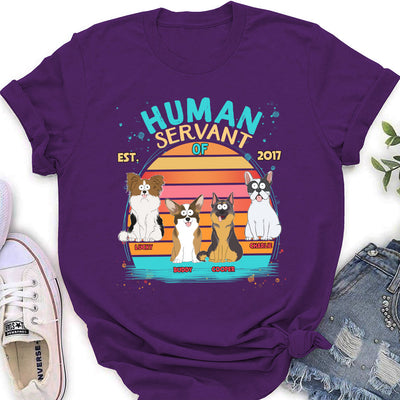 Funny Dog Servant - Personalized Custom Women's T-shirt