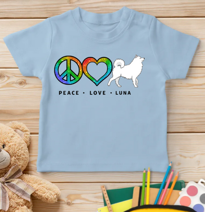 Peace Love Dog Pattern - Personalized Custom Youth T-shirt