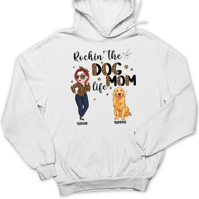 Rockin' The Dog Mom Life - Personalized Custom Hoodie