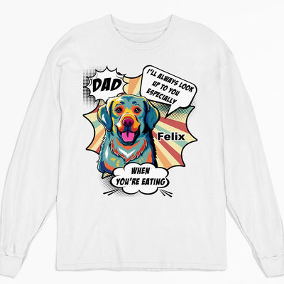 Pop Art Dogs Look Up To You - Personalized Custom Long Sleeve T-shirt