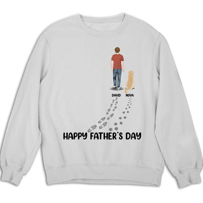 Happy Fathers Day To The Best Dog Dad - Personalized Custom Sweatshirt