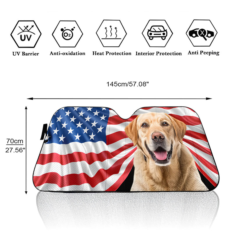 Life Is Better With Pets Version 2 - Personalized Car Sunshade