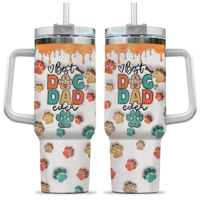 Best Mom Dad - Personalized Custom 3D Inflated Effect Printed 40 Oz Tumbler