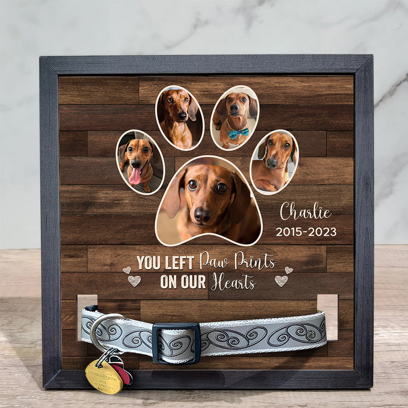 Paw Prints - Personalized Custom Collar Frame