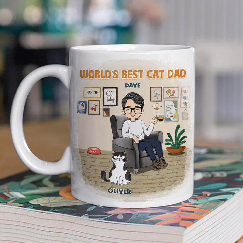 The Best Worlds Cat Parents - Personalized Custom Coffee Mug