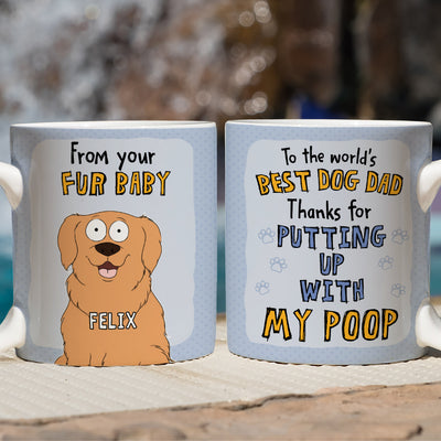 I Woof You Dad Mom - Personalized Custom Coffee Mug