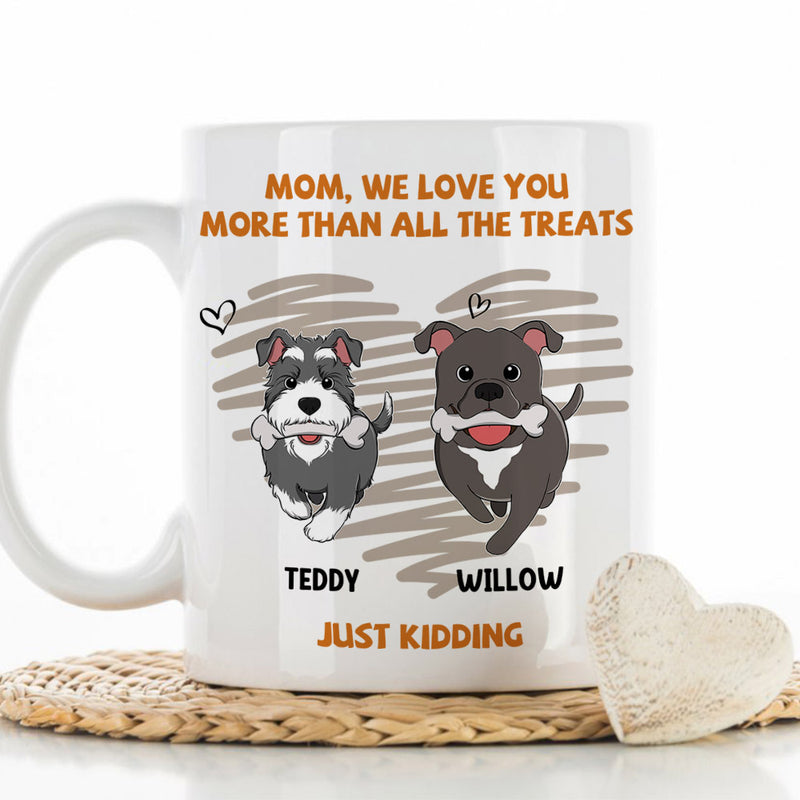 Love You More Than Treats - Personalized Custom Coffee Mug