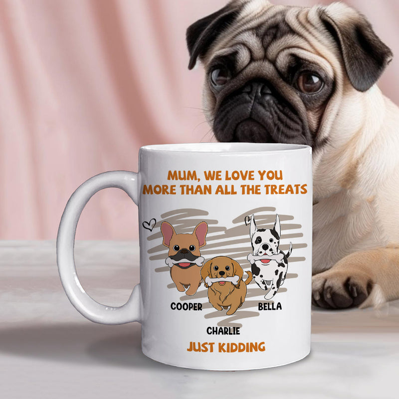 Love You More Than Treats - Personalized Custom Coffee Mug