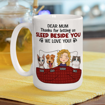 Letting Us Sleep Beside You - Personalized Custom Coffee Mug