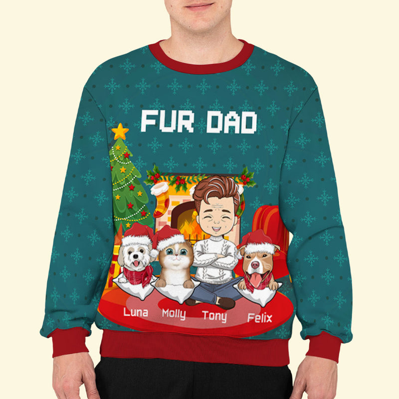 Christmas At Home - Personalized Custom All-Over-Print Sweatshirt