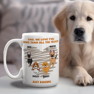 Love You More Than Treats - Personalized Custom Coffee Mug