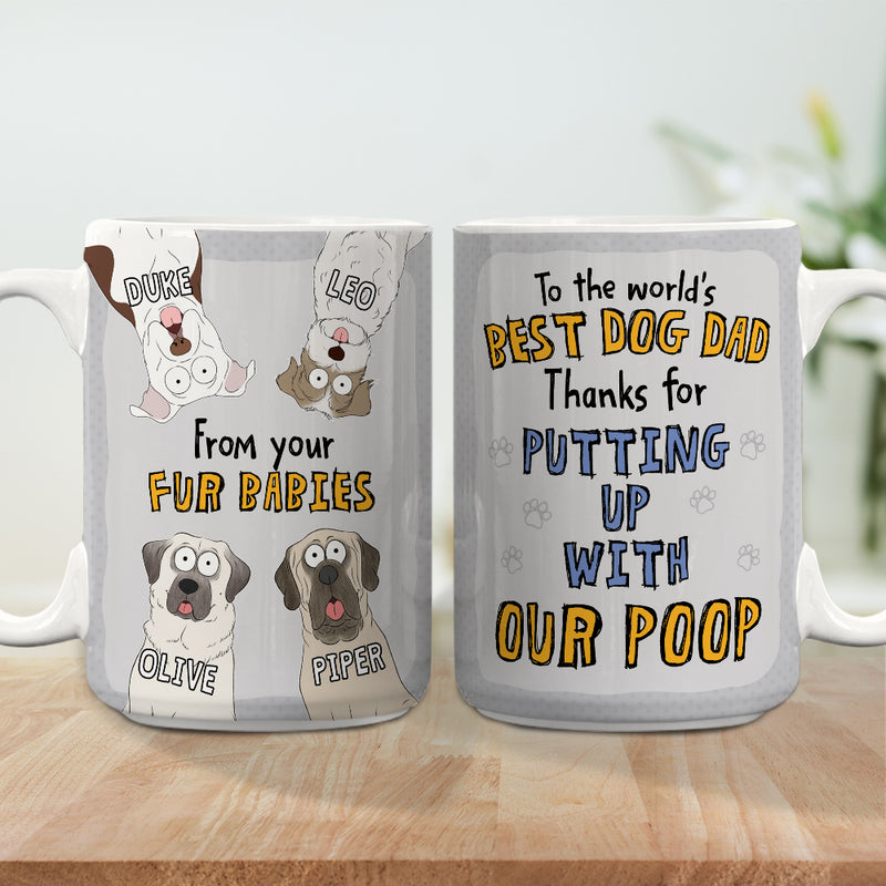 I Woof You Dad Mom - Personalized Custom Coffee Mug