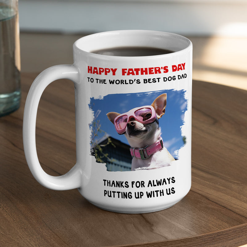 Thanks For Always Putting Up With Me - Personalized Custom Coffee Mug