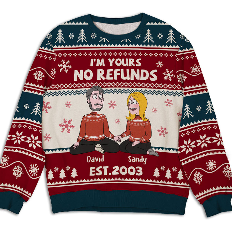 No Refunds - Personalized Custom All-Over-Print Sweatshirt