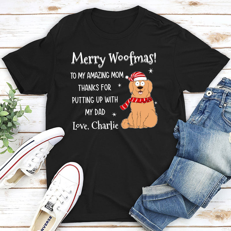 Amazing Christmas With Dog - Personalized Custom Unisex T-shirt