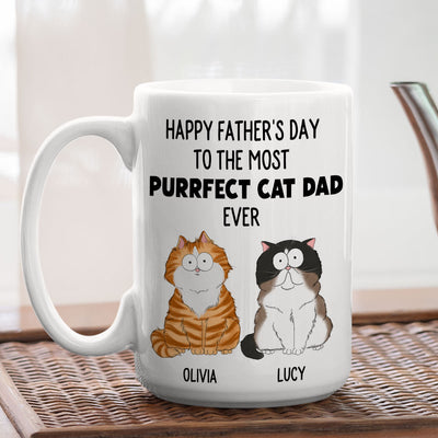 Purrfect Cat Dad - Personalized Custom Coffee Mug