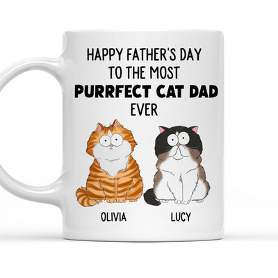 Purrfect Cat Dad - Personalized Custom Coffee Mug