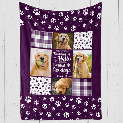 My Favorite Hello And My Hardest Goodbye  - Personalized Custom Fleece Blanket