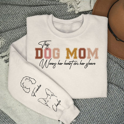 Mom Heart - Personalized Custom Long Sleeve T-shirt