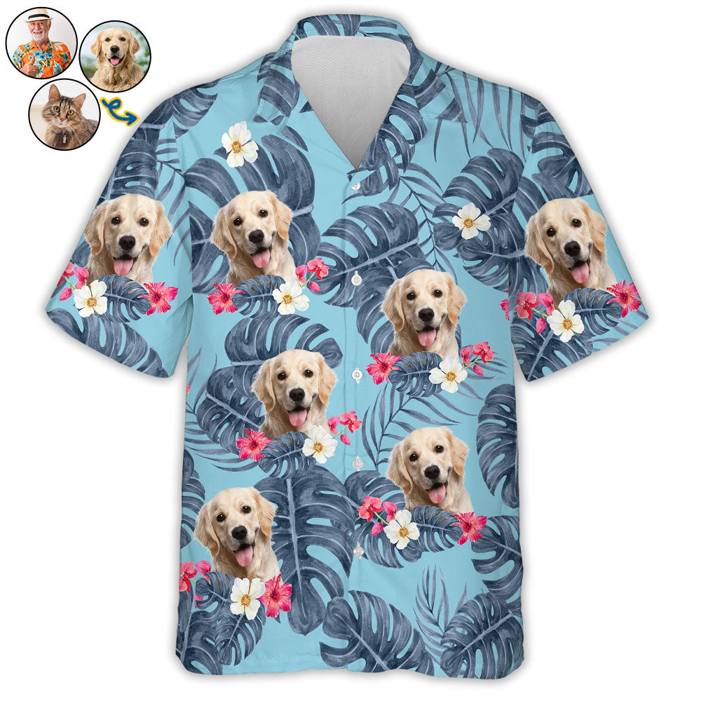 Discover Tropical Leaves And Pet - Personalized Custom Hawaiian Shirt 