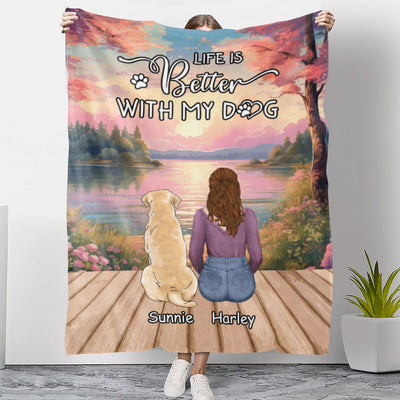 Better With Pet - Personalized Custom Fleece Blanket