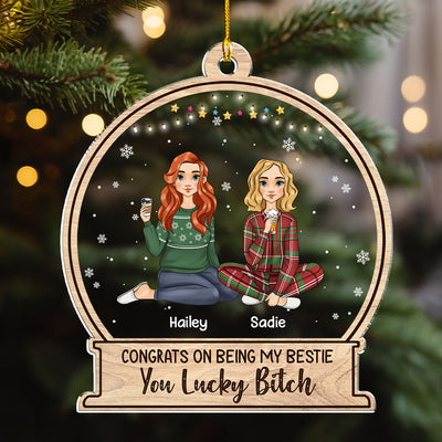 Bestie You Lucky - Personalized Custom Acrylic Ornament