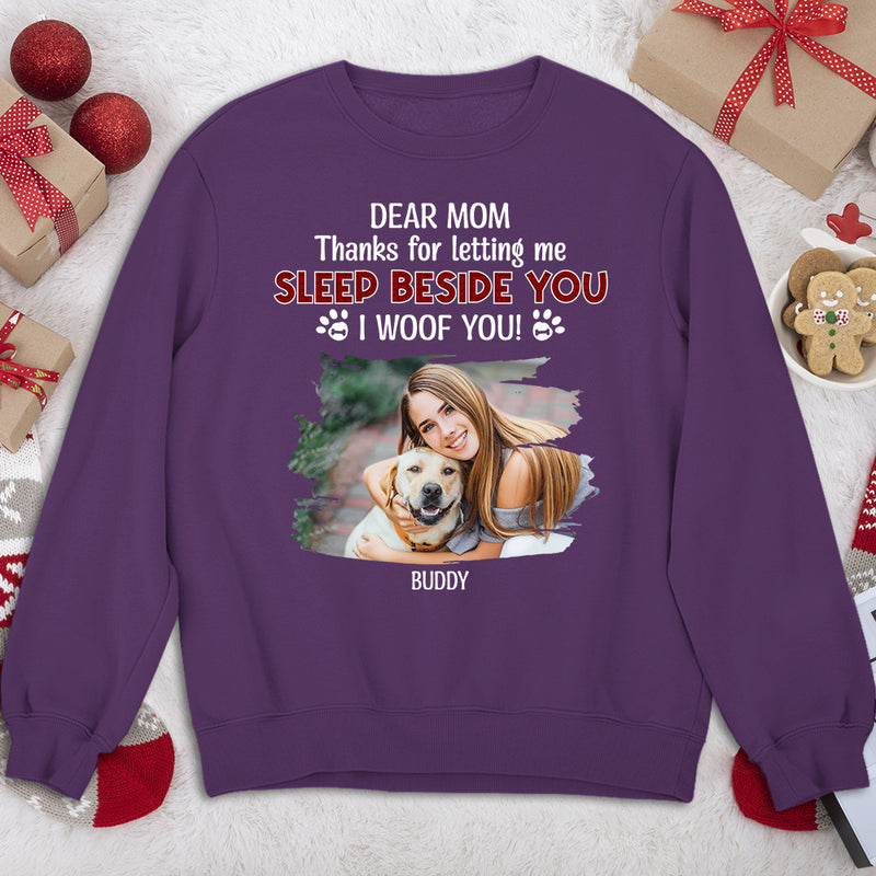 Letting Us Sleep Beside You Photo - Personalized Custom Sweatshirt