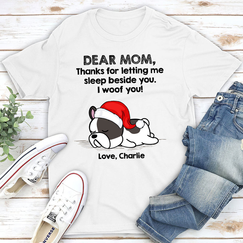 Sleep Beside Dog - Personalized Custom Unisex T-shirt