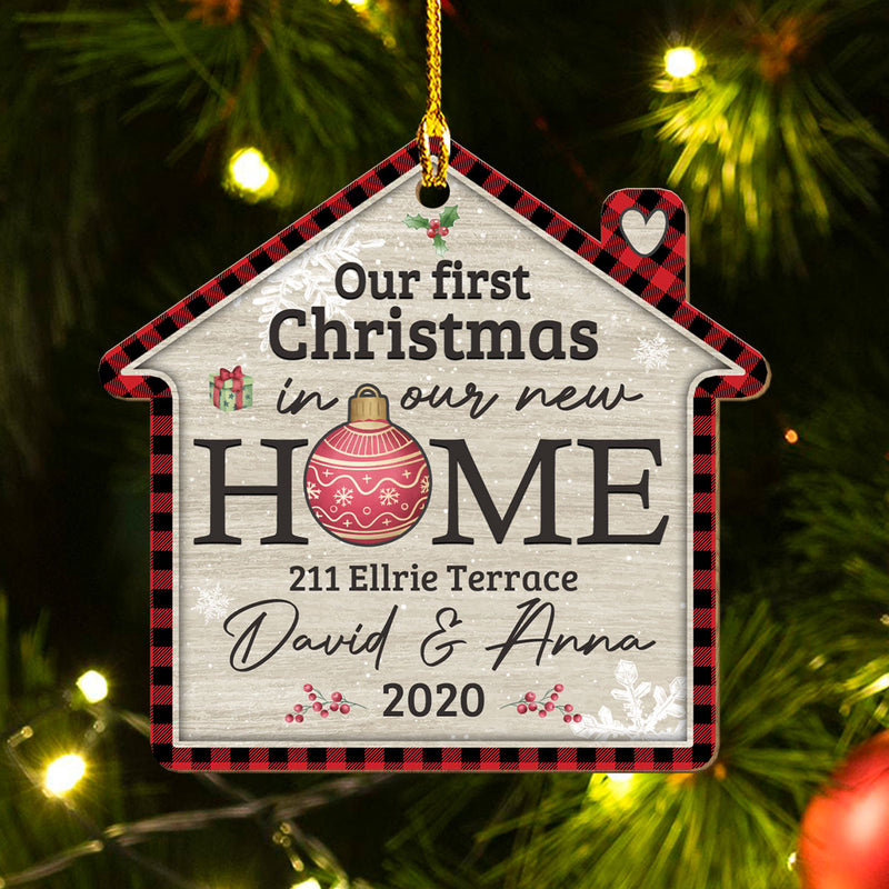 In Our New Home - Personalized Custom 1-layered Wood Ornament