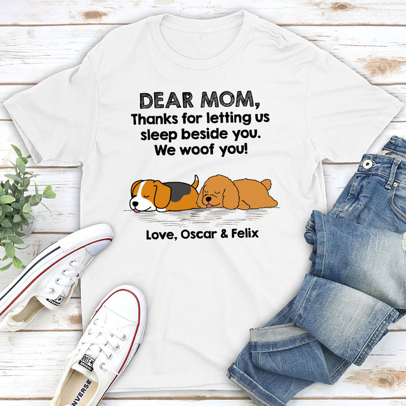 Sleep Beside Dog 2 - Personalized Custom Premium T-shirt