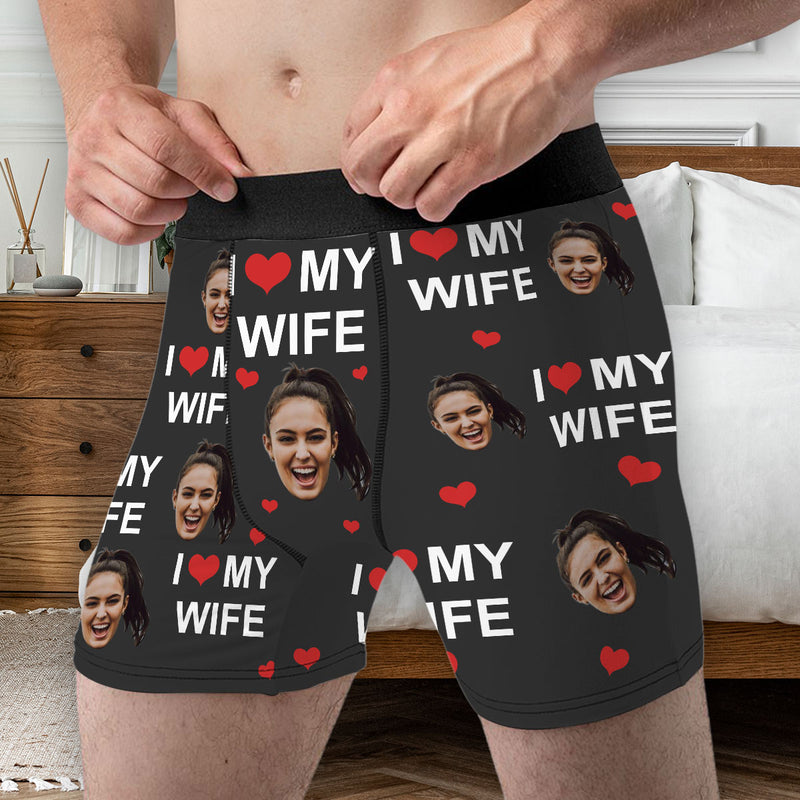 I Love My Wife - Personalized Photo Men&