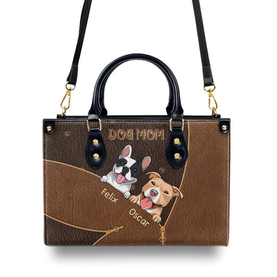 Dog Mom Bag - Personalized Custom Leather Bag