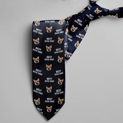 Best Mom Dad Pet Face - Personalized Custom Neck Tie