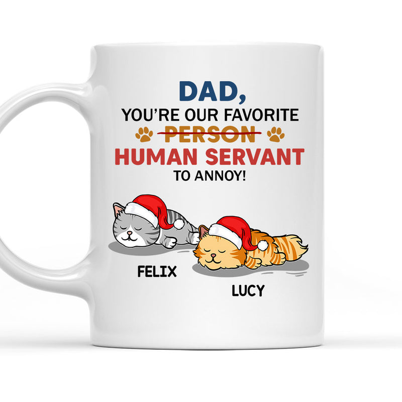 Meowy Human Servant - Personalized Custom Coffee Mug