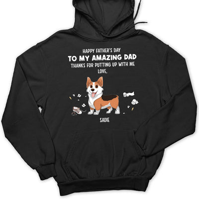 Dog Thanks For Dad - Personalized Custom Hoodie