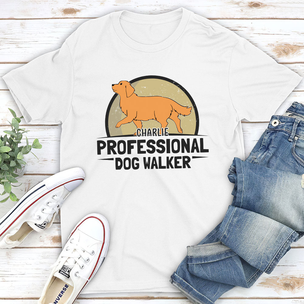 Full Time Dog Walker Personalized Custom Unisex T-shirt