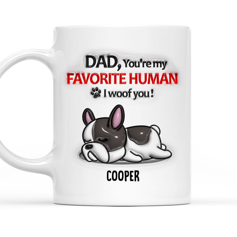 Woof You Dad - Personalized Custom 3D Inflated Effect Mug