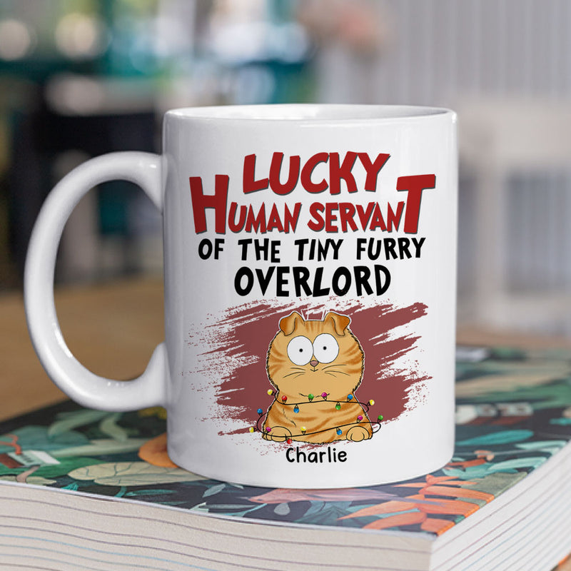 Lucky Human Servant - Personalized Custom Coffee Mug