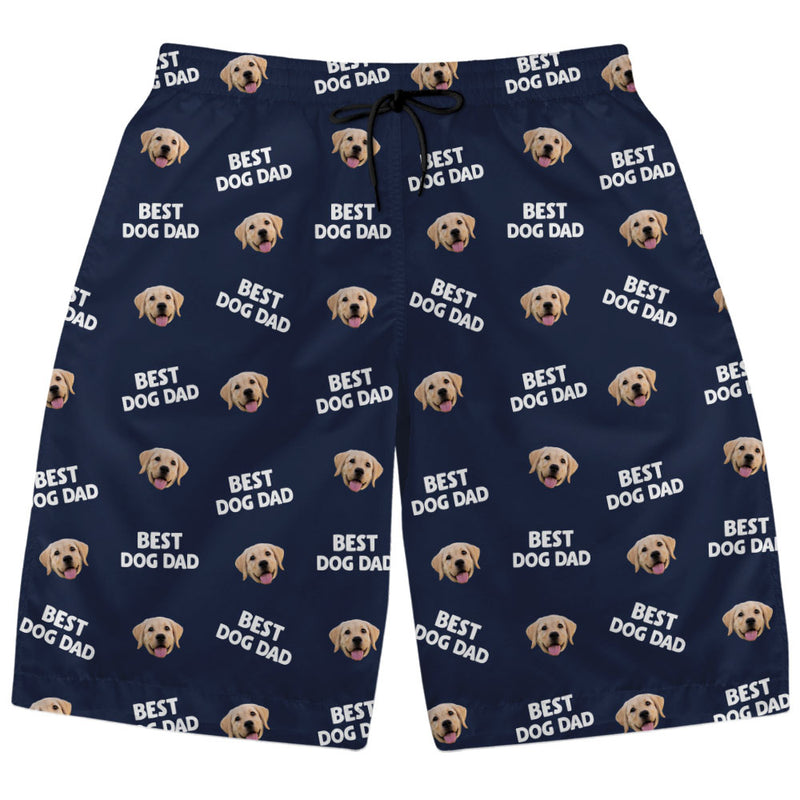 Best Mom Dad Pet Face - Personalized Custom Beach Shorts