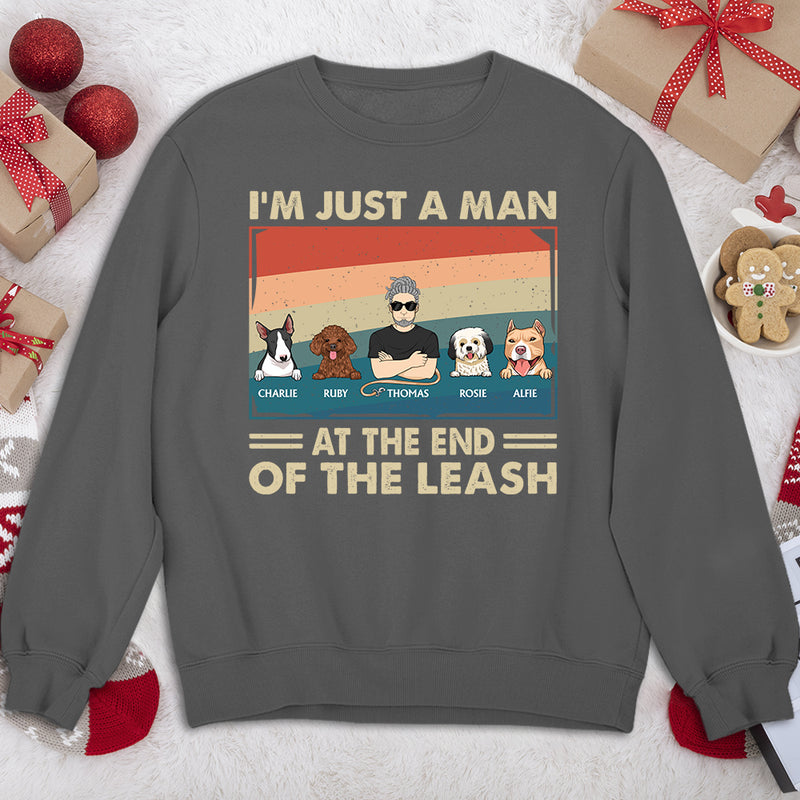 Dog Dad The Leash - Personalized Custom Sweatshirt