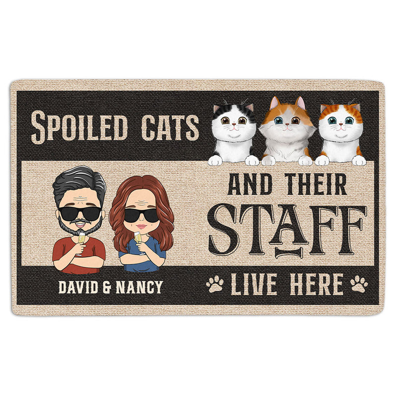 Cat And Staff - Personalized Custom Doormat