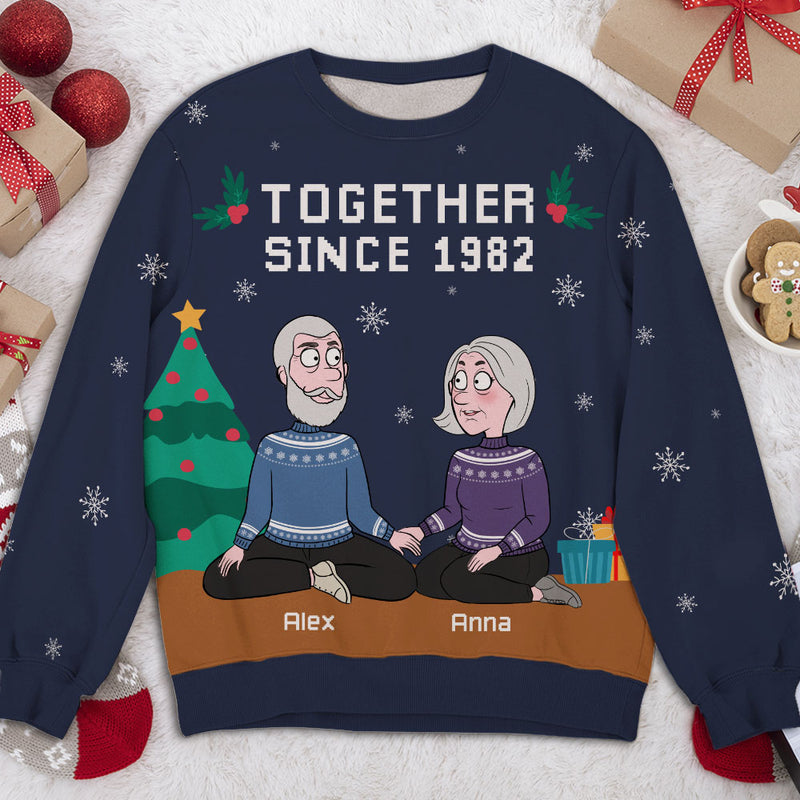 Together Since - Personalized Custom All-Over-Print Sweatshirt