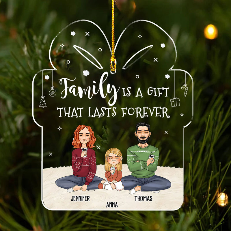 Family Is A Gift - Personalized Custom Acrylic Ornament